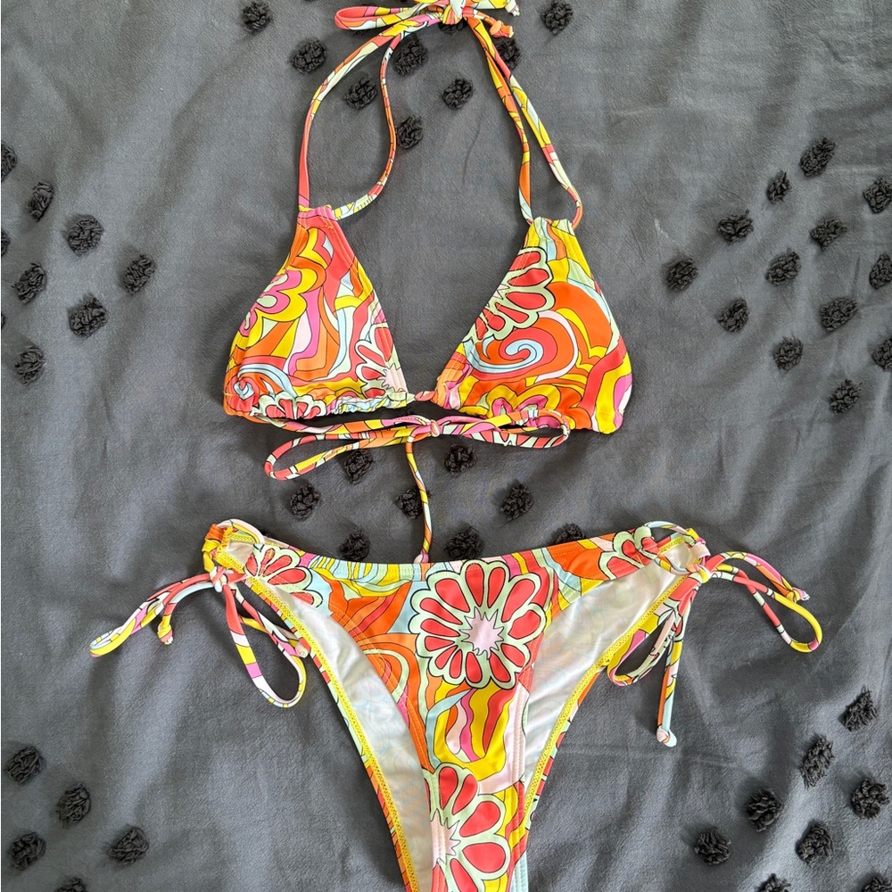 SHEIN multicolor floral bikini set